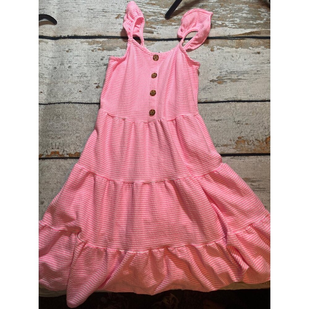 Fab Kids Pink Striped Dress
